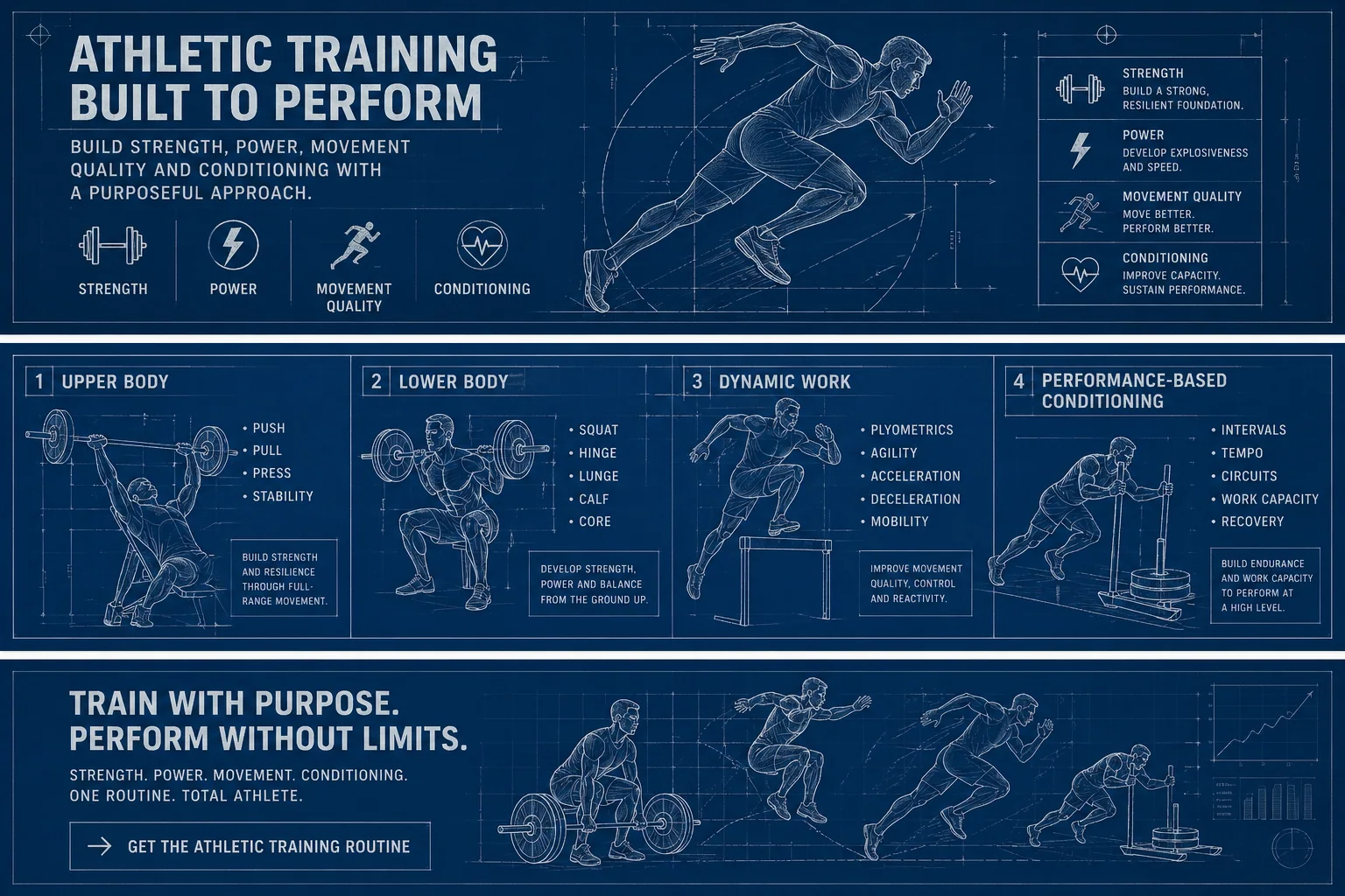 Upper Body, Lower Body, Dynamic and Conditioning Routine cover image