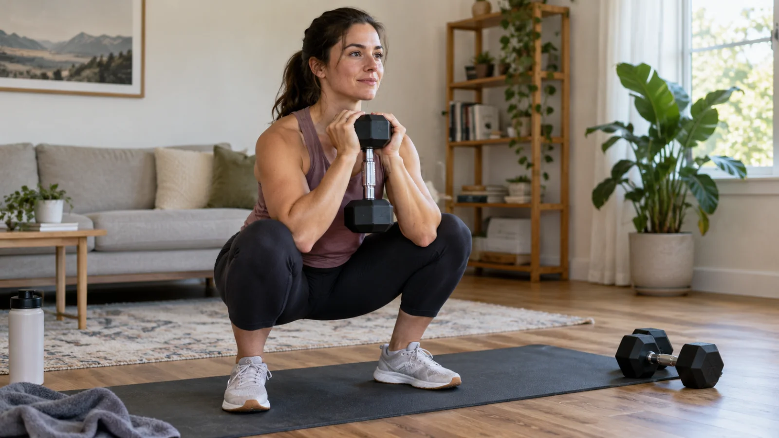 Dumbbell Workout Plan for Beginners: 3-Day Full-Body Home Strength Program cover image